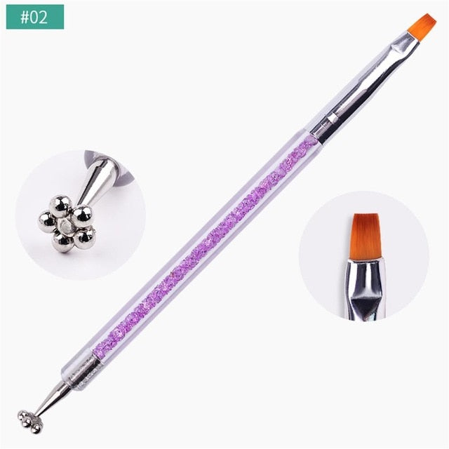 Double Head 3D Nail Art Brush