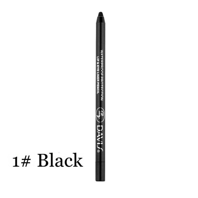 Dual-ended Waterproof Black Liquid Eyeliner Pencil
