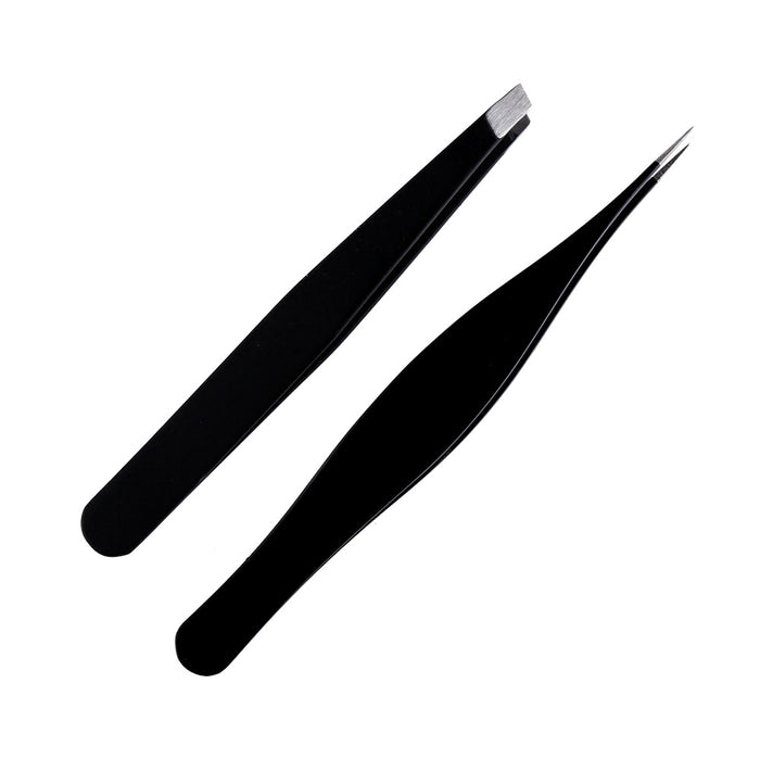 Stainless Steel Black Eyebrow Tweezer