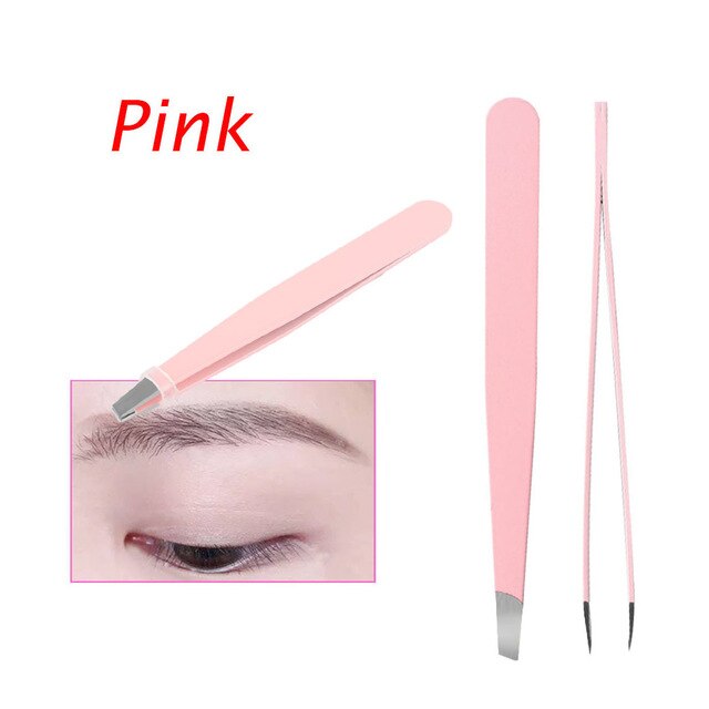 Stainless Steel Black Eyebrow Tweezer