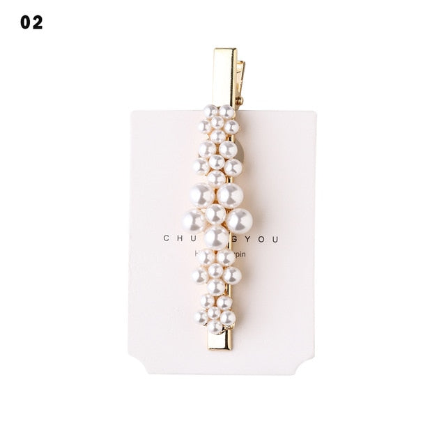 Elegant Fashion Korea Pearl Crystal Hair Clips
