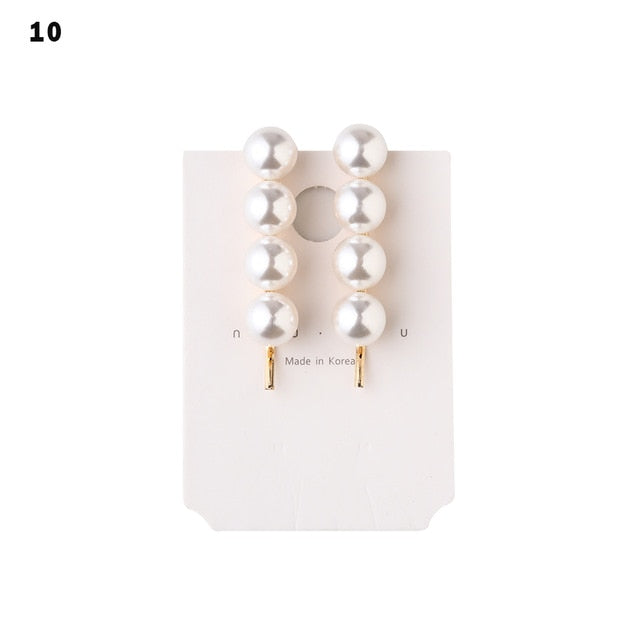 Elegant Fashion Korea Pearl Crystal Hair Clips