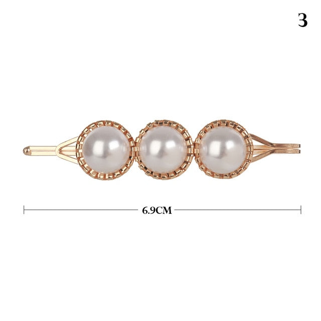 Elegant Fashion Korea Pearl Crystal Hair Clips